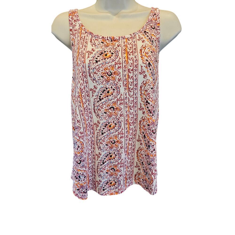 Billabong sz M lightweight soft stretch Aztec boho beach tank top EUC y2k 90s